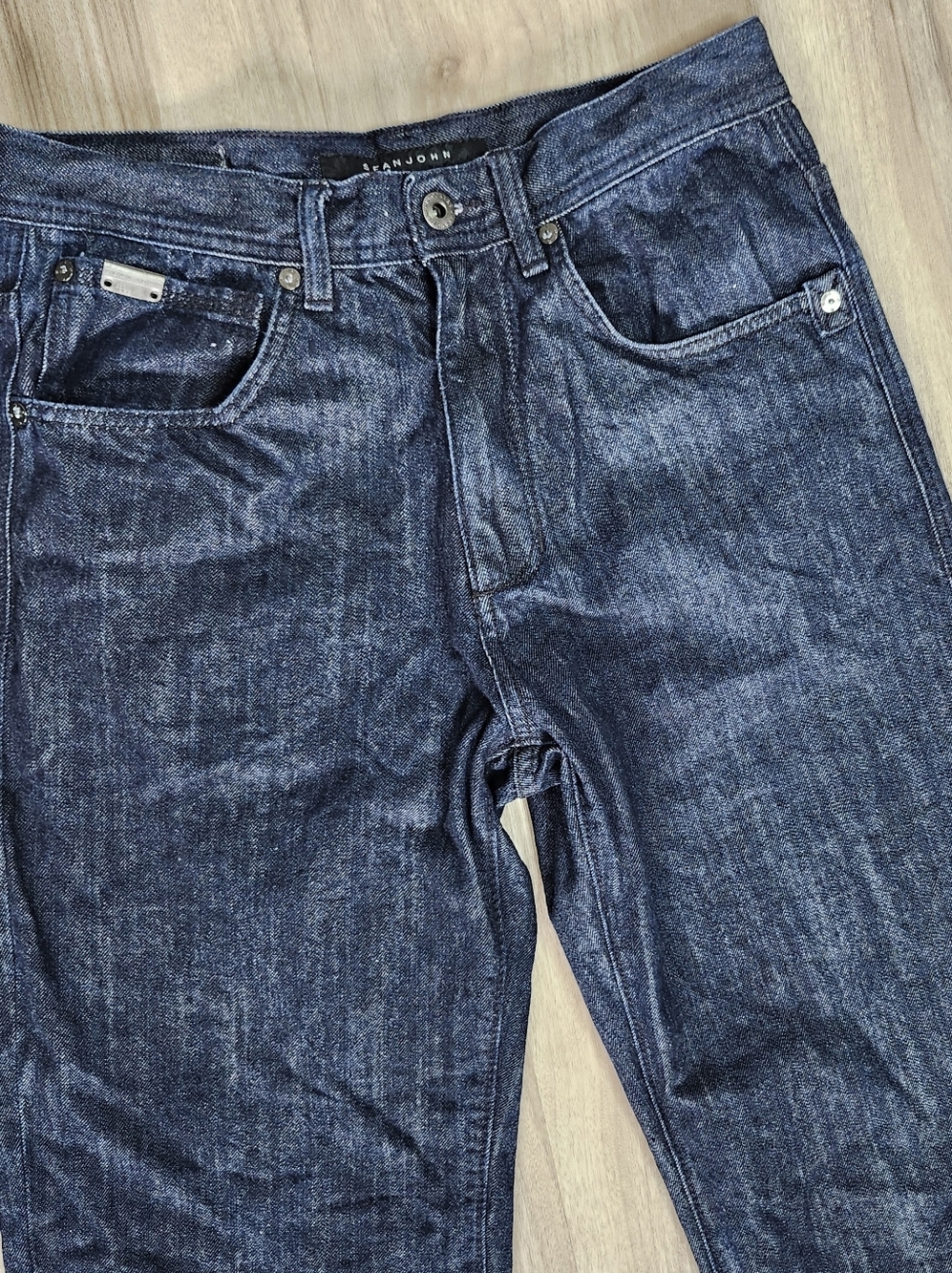 Sean John Dark Wash Baggy Jeans Men 30 Blue Y2K Vintage Denim Relaxed Hip Hop